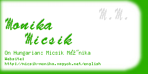 monika micsik business card